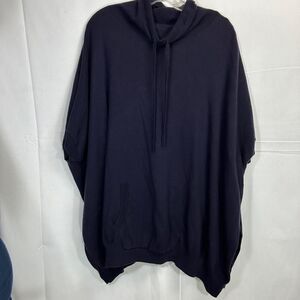 Gap body pure indigo sweater poncho women’s size XS oversized Cowel neck hoodie